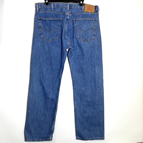 Levi’s 505 Men’s Blue Straight Fit Levis Strauss Regular Jeans Size 38X30 - Picture 2 of 16